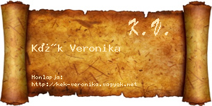 Kék Veronika névjegykártya